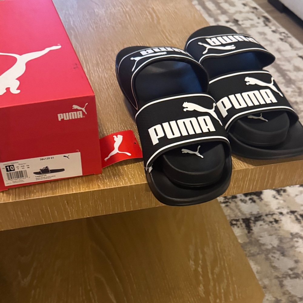 Puma Classic Black and White Sandals